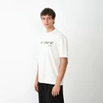 Unisex Bisiklet Yaka Baskılı Oversize T-Shirt - Görsel 2