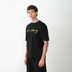 Unisex Bisiklet Yaka Baskılı Oversize T-Shirt - Görsel 2