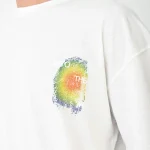 Unisex Bisiklet Yaka Baskılı Oversize T-Shirt - Görsel 4