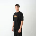 Unisex Bisiklet Yaka Baskılı Oversize T-Shirt - Görsel 3