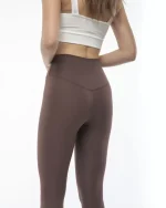 Yüksek Bel Sporcu Düz Tayt - Görsel 3