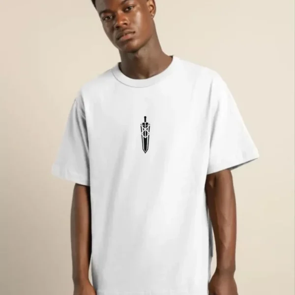 Unisex Bisiklet Yaka Baskılı Oversize T-Shirt