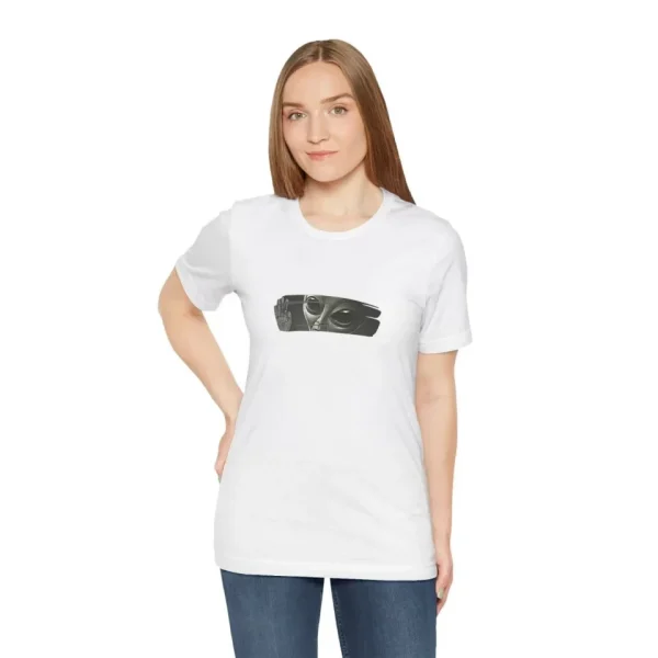 Unisex Bisiklet Yaka Baskılı T-Shirt