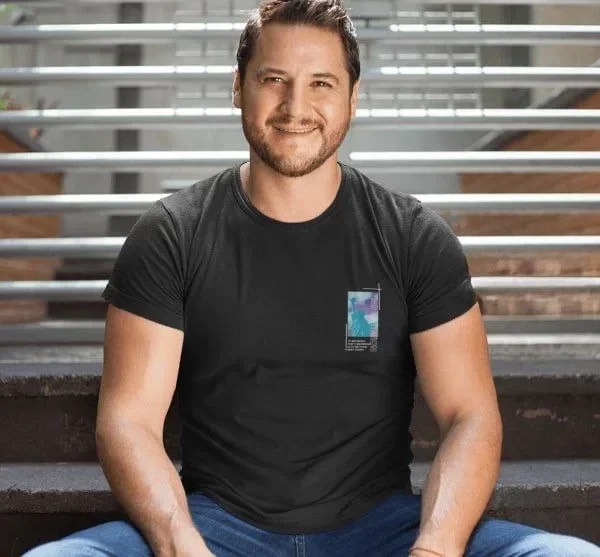 Erkek Bisiklet Yaka Baskılı Oversize T-Shirt