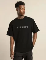 Unisex Bisiklet Yaka Oversize Baskılı T-Shirt