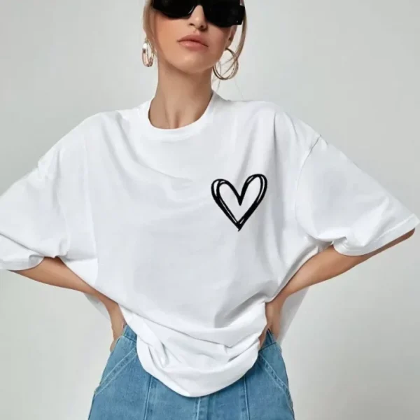 Unisex Baskılı Oversize T-Shirt