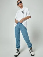 Unisex Baskılı Oversize T-Shirt - Görsel 2