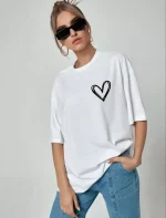 Unisex Baskılı Oversize T-Shirt - Görsel 3
