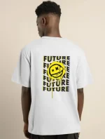 Unisex Bisiklet Yaka Baskılı Oversize T-Shirt - Görsel 3