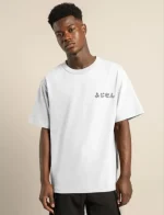 Unisex Bisiklet Yaka Baskılı Oversize T-Shirt