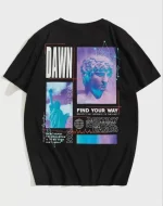Unisex Baskılı Oversize T-Shirt