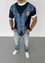 Unisex Bisiklet Yaka Baskılı Oversize T-Shirt - Görsel 2