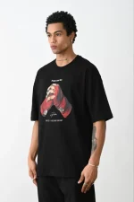 Unisex Baskılı Oversize T-Shirt