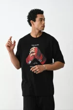 Unisex Baskılı Oversize T-Shirt - Görsel 2