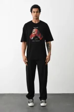 Unisex Baskılı Oversize T-Shirt - Görsel 4