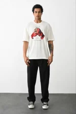 Unisex Baskılı Oversize T-Shirt - Görsel 3