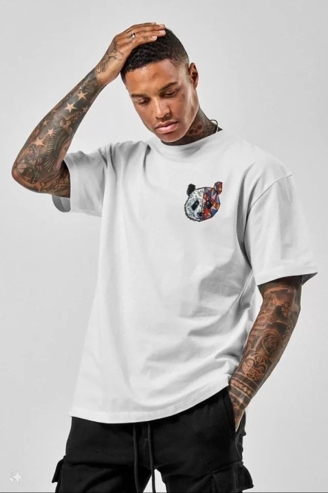 33ece192e9ee26d1d12d5cdb6bda57a8_86135-0.jpg Unisex Baskılı Oversize T-Shirt - Görsel 1