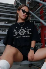 Unisex Baskılı Oversize T-Shirt