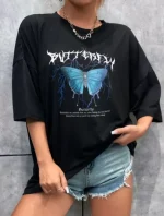 Unisex Baskılı Oversize T-Shirt