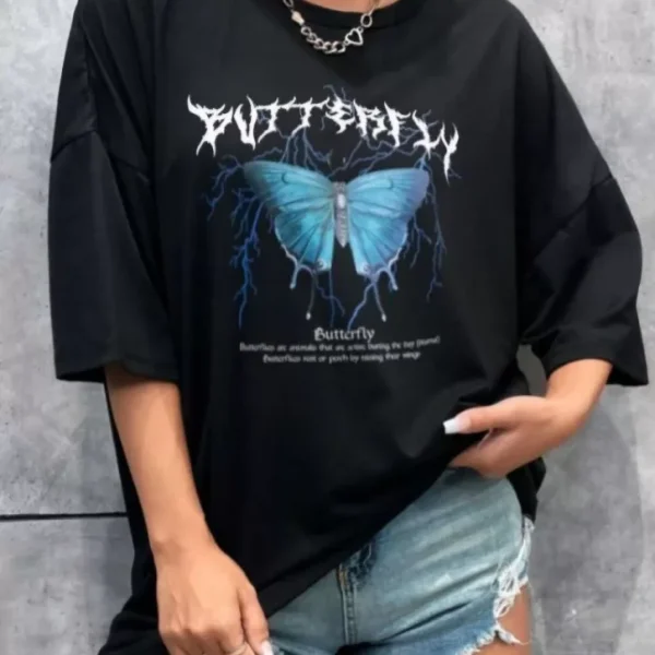 Unisex Baskılı Oversize T-Shirt