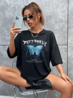 Unisex Baskılı Oversize T-Shirt - Görsel 3