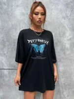 Unisex Baskılı Oversize T-Shirt - Görsel 4