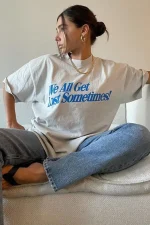 Unisex Baskılı Oversize T-Shirt - Görsel 3