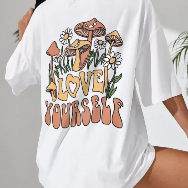 Unisex Baskılı Oversize T-Shirt