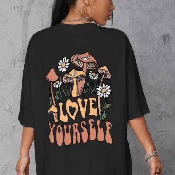 Unisex Baskılı Oversize T-Shirt