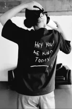 Unisex Baskılı Oversize T-Shirt - Görsel 3
