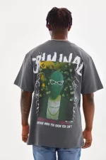 Unisex Baskılı Oversize T-Shirt - Görsel 2
