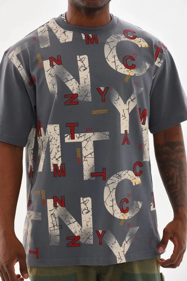 33ece192e9ee26d1d12d5cdb6bda57a8_86290-0.jpg Unisex Baskılı Oversize T-Shirt - Görsel 1