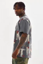 Unisex Baskılı Oversize T-Shirt - Görsel 4