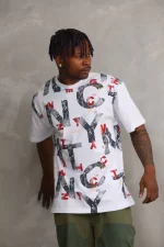 Unisex Baskılı Oversize T-Shirt