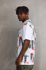 Unisex Baskılı Oversize T-Shirt - Görsel 4