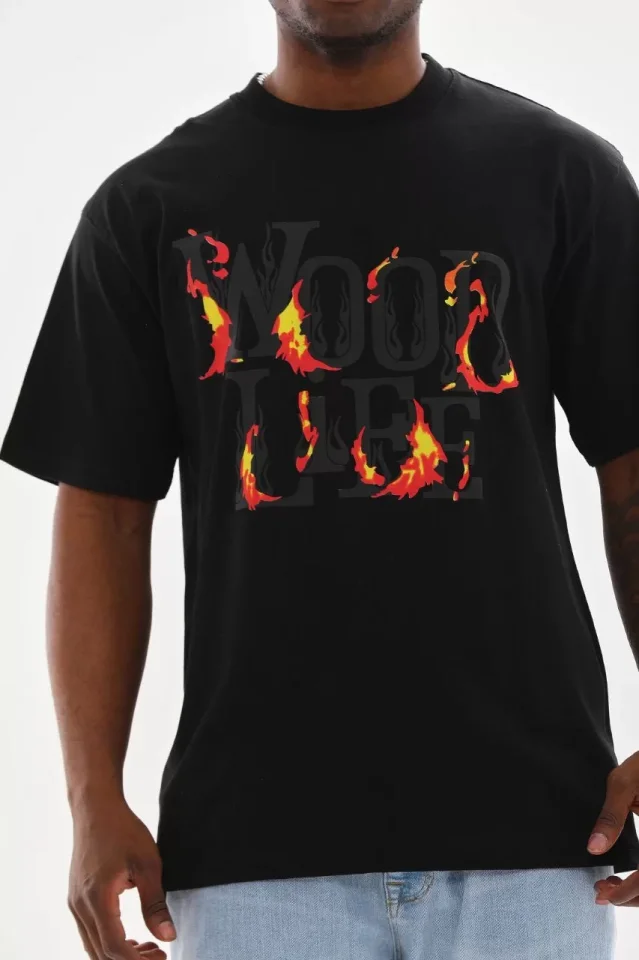 33ece192e9ee26d1d12d5cdb6bda57a8_86337-0.jpg Unisex Baskılı Oversize T-Shirt - Görsel 1
