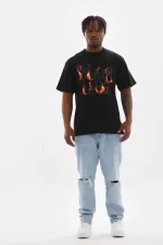 Unisex Baskılı Oversize T-Shirt - Görsel 4