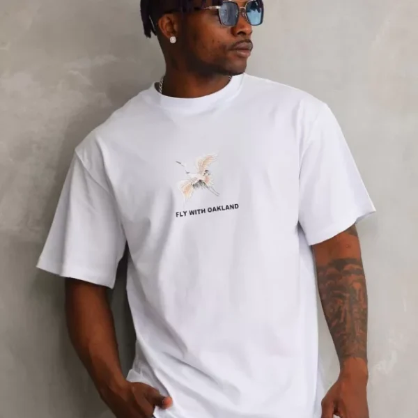 Unisex Baskılı Oversize T-Shirt