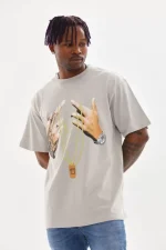 Unisex Baskılı Oversize T-Shirt - Görsel 3