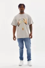 Unisex Baskılı Oversize T-Shirt - Görsel 4