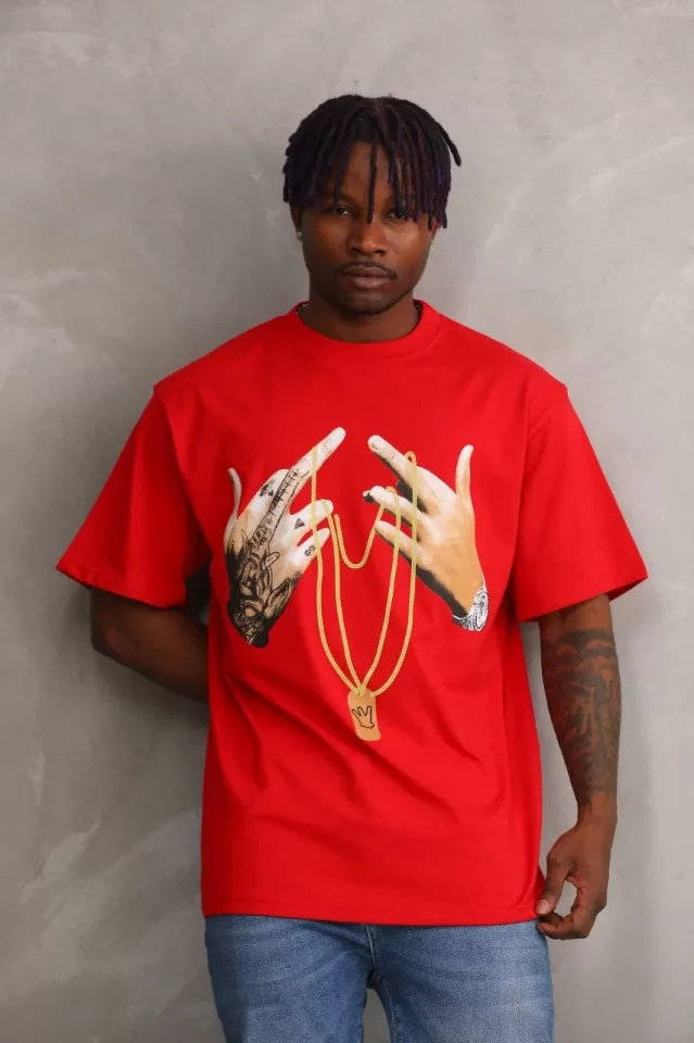 33ece192e9ee26d1d12d5cdb6bda57a8_86413-0.jpg Unisex Baskılı Oversize T-Shirt - Görsel 1