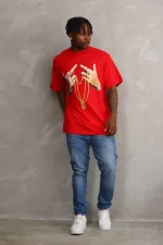 Unisex Baskılı Oversize T-Shirt - Görsel 4