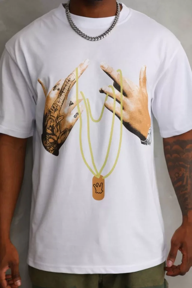 33ece192e9ee26d1d12d5cdb6bda57a8_86422-0.jpg Unisex Baskılı Oversize T-Shirt - Görsel 1