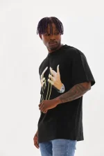 Unisex Baskılı Oversize T-Shirt - Görsel 4