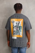 Unisex Baskılı Oversize T-Shirt - Görsel 2