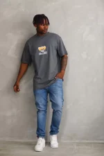 Unisex Baskılı Oversize T-Shirt - Görsel 3