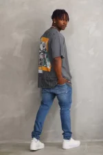 Unisex Baskılı Oversize T-Shirt - Görsel 4