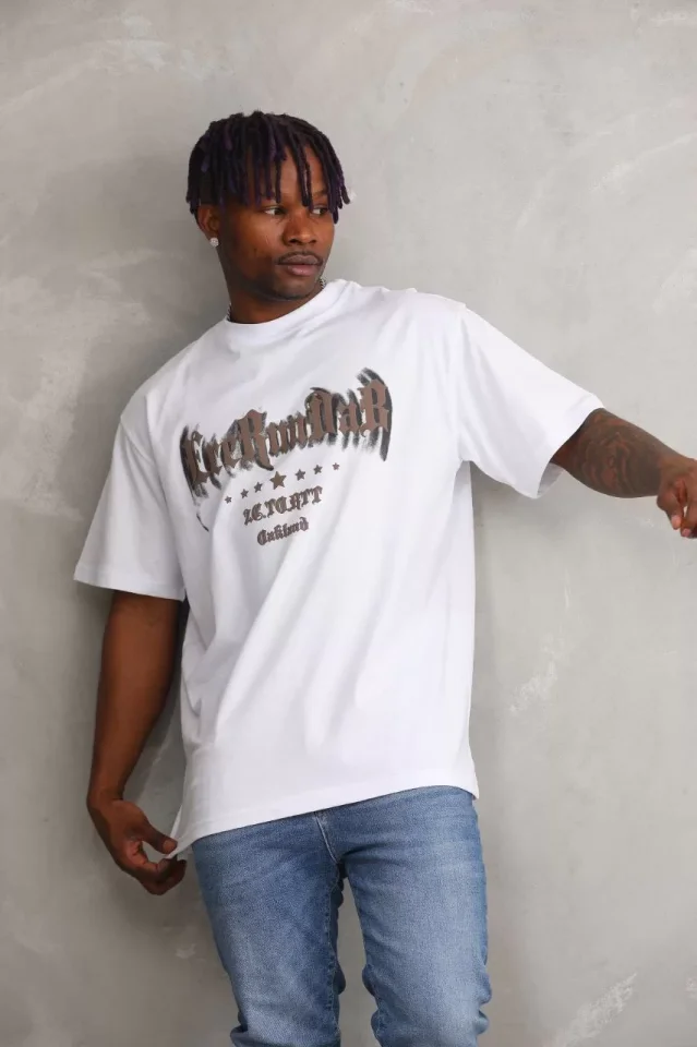 33ece192e9ee26d1d12d5cdb6bda57a8_86485-0.jpg Unisex Baskılı Oversize T-Shirt - Görsel 1