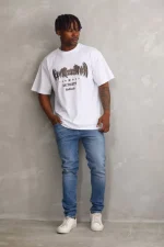 Unisex Baskılı Oversize T-Shirt - Görsel 4