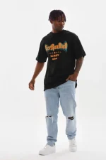 Unisex Baskılı Oversize T-Shirt - Görsel 4
